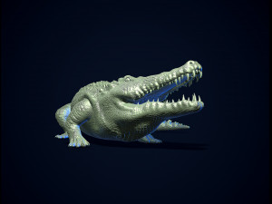 Crocodile printready 3D Print Model