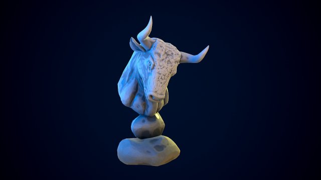 bull gameready 3D Model .c4d .max .obj .3ds .fbx .stl .blend 