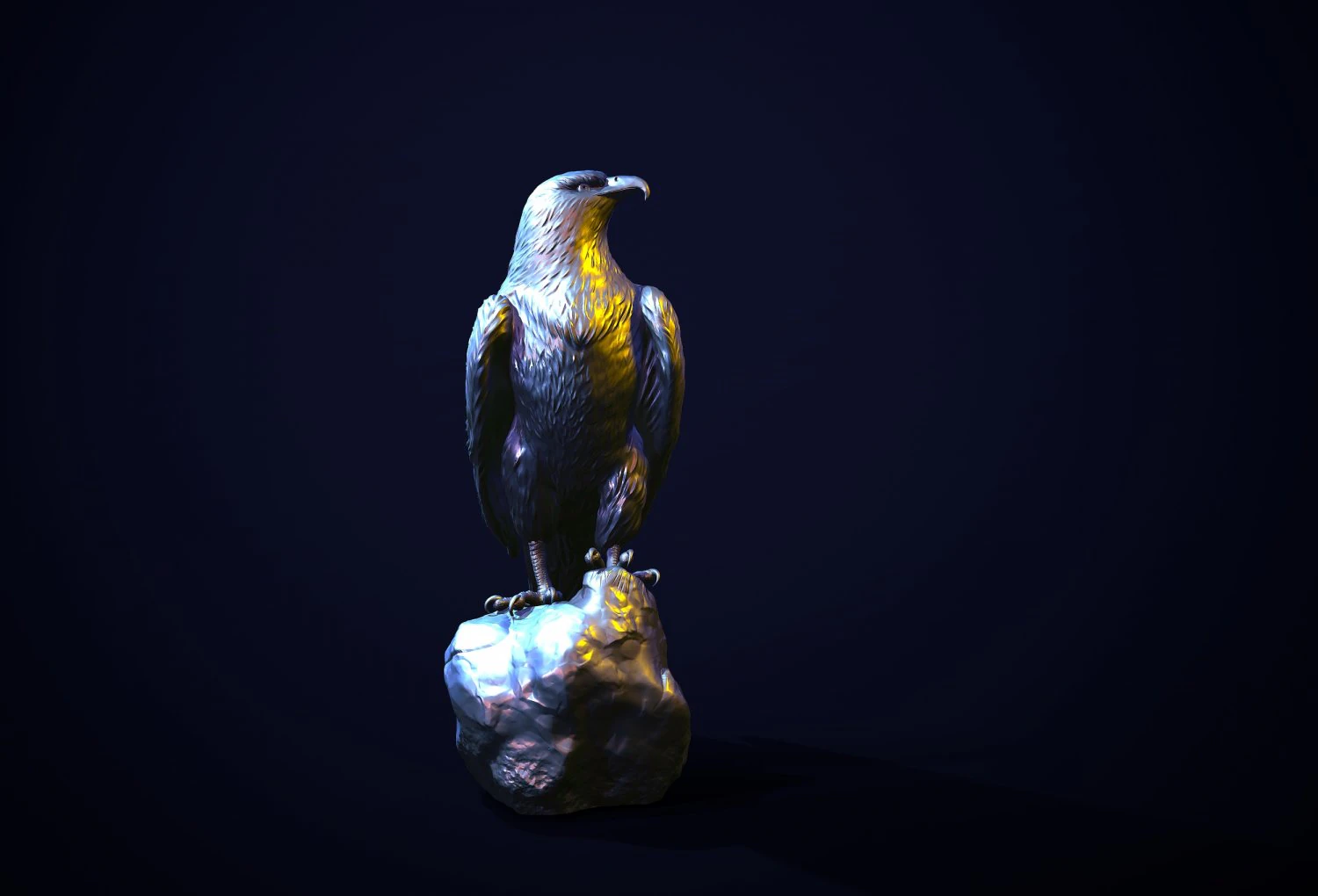 Golden eagle for 3d printing 3D Print Model .c4d .max .obj .3ds .fbx .stl .blend 
