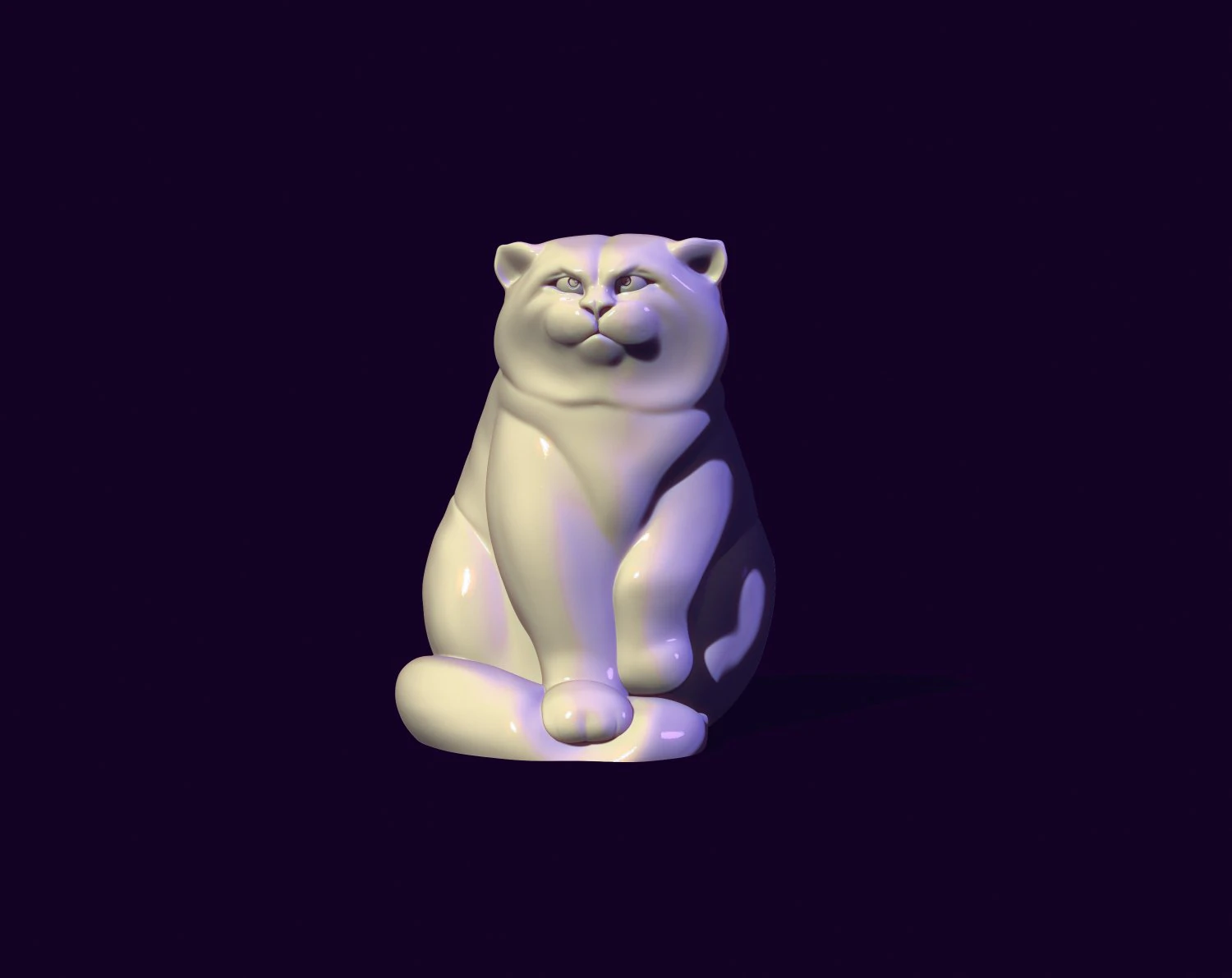 Wild cat manul toy 3D Model .c4d .max .obj .3ds .fbx .stl .blend 