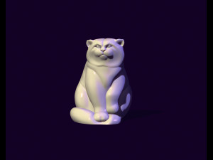 Wild cat manul toy 3D 模型