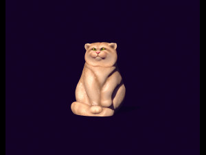 Wild cat manul toy 3D मॉडल