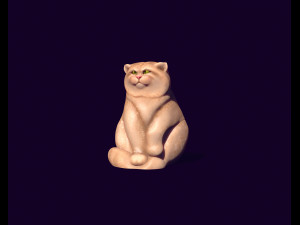 Wild cat manul toy 3D मॉडल