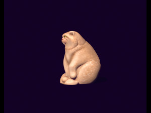 Wild cat manul toy 3D मॉडल
