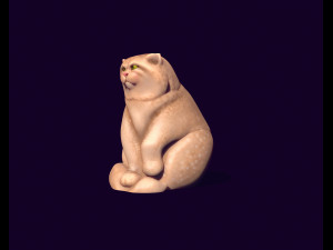 Wild cat manul toy 3D मॉडल
