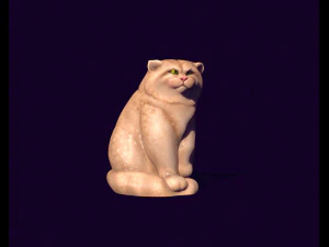 Wild cat manul toy 3D Model