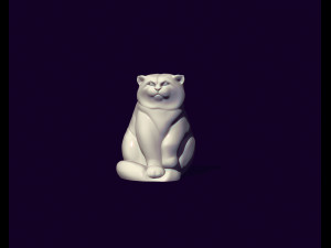 Wild cat manul toy 3D मॉडल