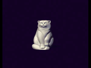 Wild cat manul toy 3D Model