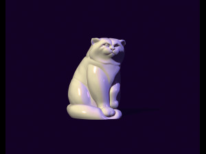 Wild cat manul toy 3D मॉडल