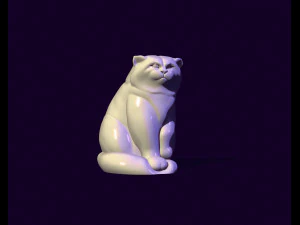 Wild cat manul toy 3D Model