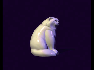 Wild cat manul toy 3D Model