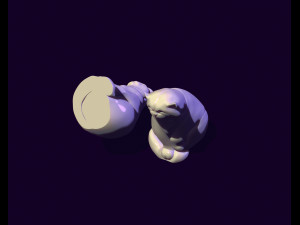 Wild cat manul toy 3D मॉडल