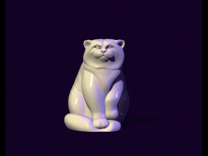 Wild cat manul toy 3D Model