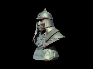 Bust of Genghis Khan 3D Print Model