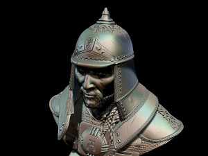 Bust of Genghis Khan 3D Print Model