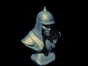 Bust of Genghis Khan 3D Print Model