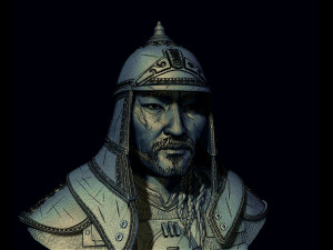 Bust of Genghis Khan 3D Print Model