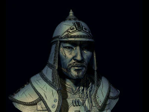 Bust of Genghis Khan 3D Print Model