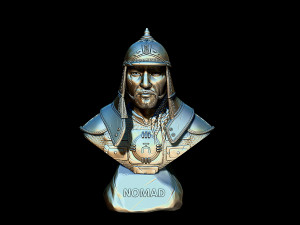 Bust of Genghis Khan 3D Print Model