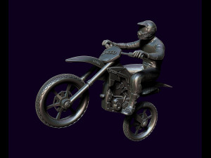 Racer and motorcycle Modelo de Impressão 3D
