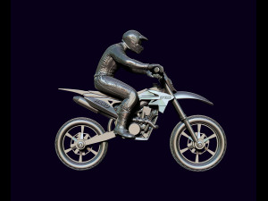 Racer and motorcycle Modelo de Impressão 3D