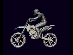 Racer and motorcycle Modelo de Impressão 3D