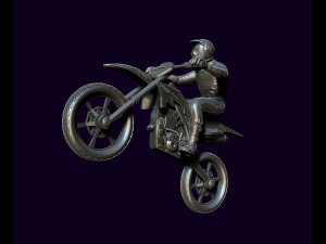Racer and motorcycle Modelo de Impressão 3D