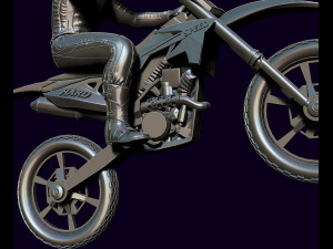 Racer and motorcycle Modelo de Impressão 3D