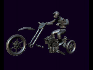 Racer and motorcycle Modelo de Impressão 3D