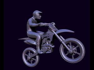 Racer and motorcycle Modelo de Impressão 3D