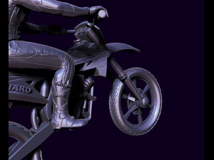 Racer and motorcycle Modelo de Impressão 3D