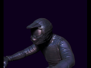 Racer and motorcycle Modelo de Impressão 3D