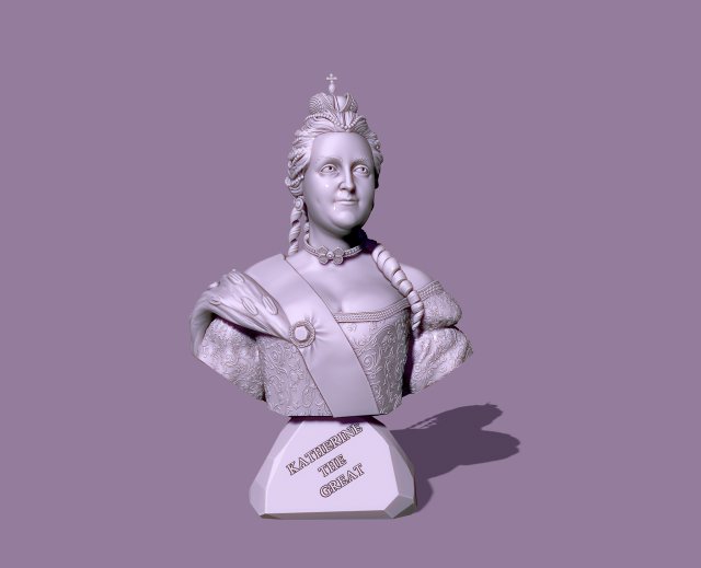 CATHERINE THE GREAT 3D printmodel .c4d .max .obj .3ds .fbx .stl .blend