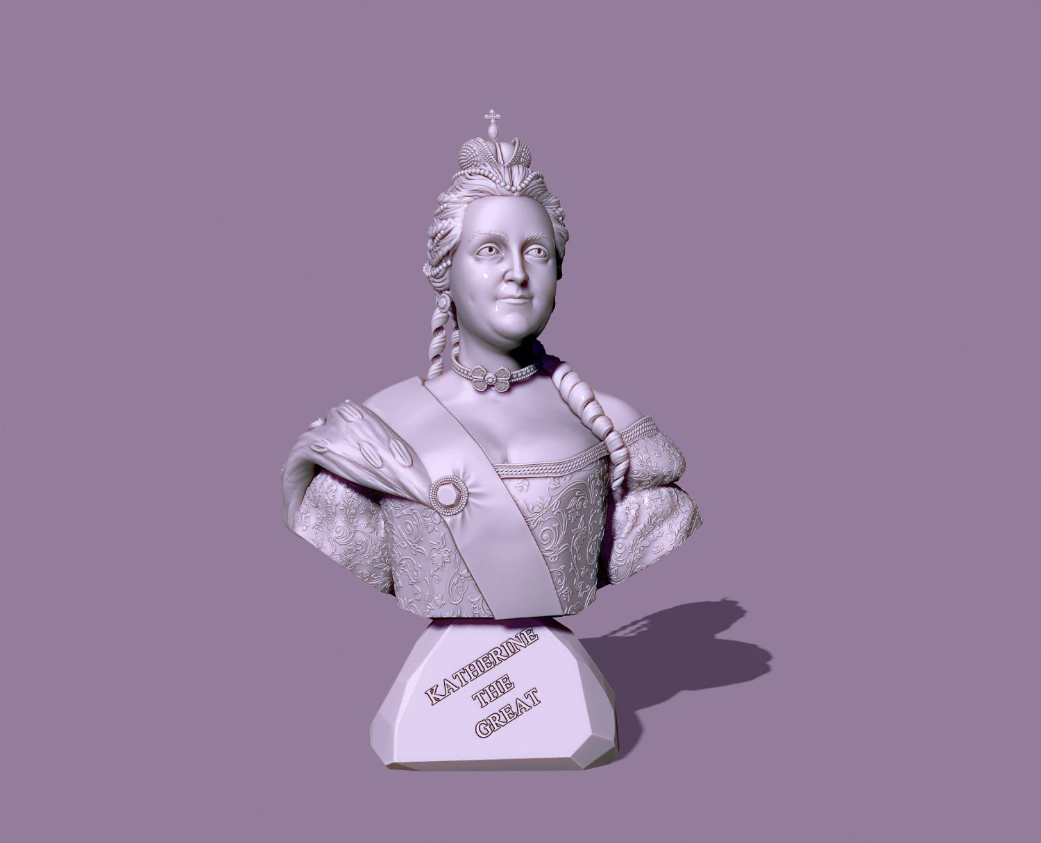 CATHERINE THE GREAT 3D Print Model .c4d .max .obj .3ds .fbx .stl .blend 