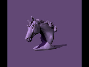 Horse bust 3Dプリントモデル
