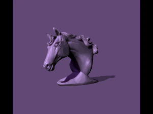Horse bust 3D Print Model
