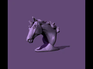 Horse bust 3D Print Model