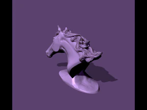 Horse bust 3D Print Model