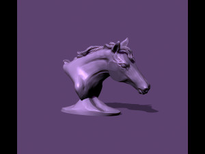 Horse bust 3Dプリントモデル