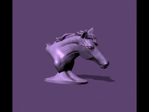 Horse bust 3D Print Model