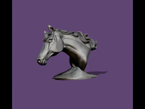 Horse bust 3D Print Model