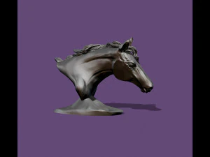 Horse bust 3D Print Model