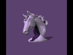 Horse bust 3D Print Model