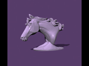 Horse bust 3Dプリントモデル