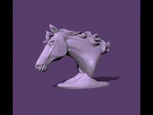 Horse bust 3D Print Model