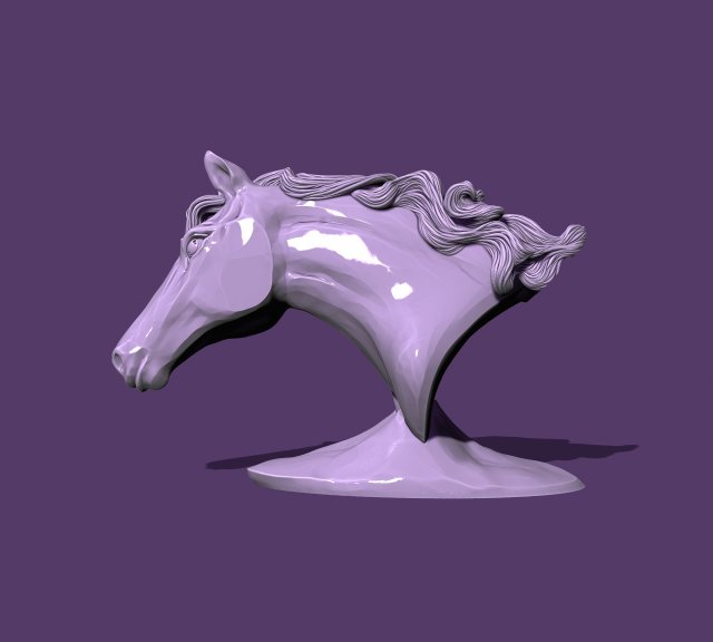 Horse bust 3Dプリントモデル .c4d .max .obj .3ds .fbx .stl .blend 