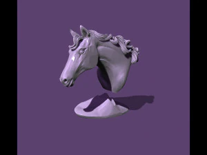 Horse bust 3D Print Model