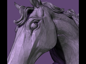 Horse bust 3Dプリントモデル