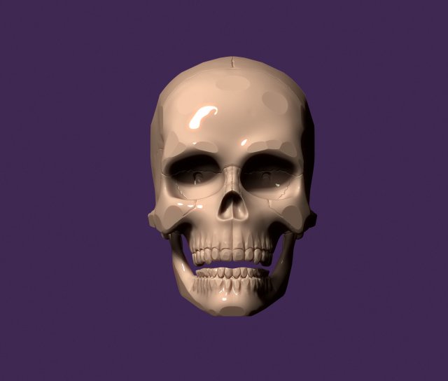 Human skull 3D-printmodel .c4d .max .obj .3ds .fbx .stl .blend 