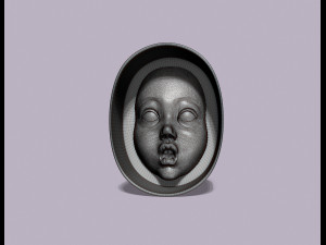 Molds for casting silicone molds of childrens faces Modèles 3D en vedette